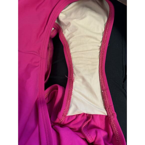 EUC La Blanca One-Piece Swimsuit Strappy Tummy Control Pink Size 16 Retail $119 - Picture 4 of 7